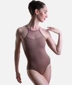 Mesh Camisole Ballet Leotard in Nut, Luciana Sagioro Collection - LS68 image