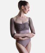 Professional Three Quarter Sleeve Ballet Leotard - MANIA CL Charleston image