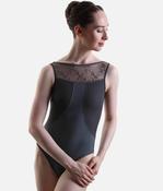 Professional Boat Neck Ballet Leotard with Elegant V-Back - MINERVA CL Vesuvio image