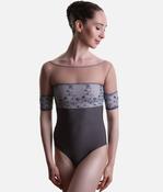 Luxury Embroidered ¾ Sleeve Ballet Leotard - MINERVA GL Magnete image