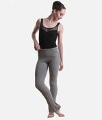 Elena Cable Knit Flared Warm-Up Pants, Grey Marle - P80010 image
