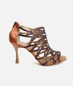 Glitter Tango &amp; Salsa Sandal with Back Zip, Flared 70mm Heel - PD803 image