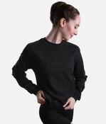 Sparkle Sweatshirt, Black Cotton Fleece - S0696P image