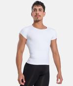 Men’s Ballet Top, White, Crew-Neck - SL111 Franco image