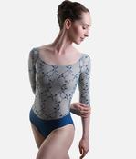 Professional Long Sleeve Ballet Leotard with Embroidered Details - TACITA DI Atlantic image