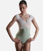 Luxury Ballet Leotard, Velvet Bodice &amp; Deep V-Back - Elli Ginko image