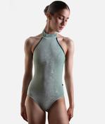 Velvet Ballet Leotard, MEADOW Halter Neck Open Back - SARAH image