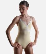 Zoe Vanilla Ballet Leotard with Crushed Velvet Empire Waist image