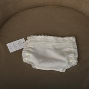 Frilly Pants White &amp; Ivory - Christening