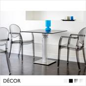 Igloo Stackable Dining Chair with Armrests - In Designer Neutral Tones - Décor for Business