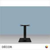 Tiffany Square Coffee Table Base with a Square Column - In Satin Steel or Black Powder-Coated Steel - Décor for Business