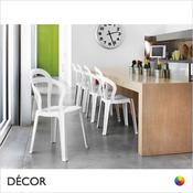 Titi Stackable Café Chair, Polycarbonate - In Designer Neutral Tones - Décor for Business