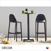 A3 Cross Poseur Table Base - add Round &amp; Square Compact Laminate Tops in a Range of Sizes &amp; Finishes - Décor for Business