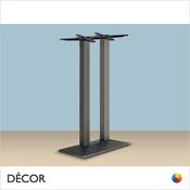 A1 Pedrali - Quadra Twin Column Rectangular Poseur Table Base - In Powder-Coated Steel in Designer Neutral Tones - Décor for Business