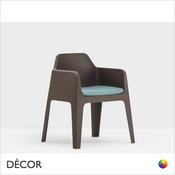 1A3 Pedrali - Plus Stackable Dining Chair with Armrests &amp; Optional Cushion, Polypropylene - In Designer Colours &amp; Neutral Tones - Décor for Business