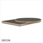 B2 Pedrali - Black Laminate Table Top with a Chamfered Plywood Edge, 30mm Thick - Square, Round &amp; Rectangular - Décor for Business image
