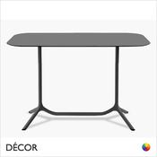1A2 Tripè Double Column Poseur Table Base with a Bevelled Corner Rectangular Top - In Designer Colours &amp; Neutral Tones - Décor for Business