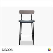 Kat Metal Bar Stool with an Upholstered Seat - In Designer Fabrics &amp; Classic Eco Leathers - Made for You - Décor for Business image