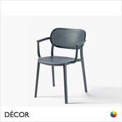11 Nuta Stackable Dining Chair with Armrests, Technopolymer - In Designer Colours &amp; Neutral Tones - Décor for Business