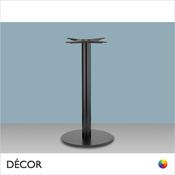 11A Tiffany Round Poseur Table Base with a Round Column - In Black Powder Coated Steel, Indoor &amp; Outdoor Use - Décor for Business