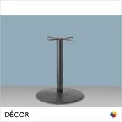 11A Tiffany Round Extra-Large Round Dining Table Base with a Round Column - In Black Powder Coated Steel, Indoor &amp; Outdoor Use - Décor for Business