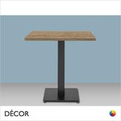 111A1 Tiffany Square Dining Table Base in Black Powder Coated Steel - With Square 30mm Thick Laminate Tops in a Range of Sizes &amp; Finishes - Décor for Business image