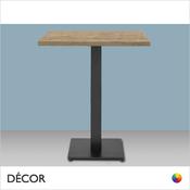 11A1 Tiffany Square Poseur Table Base in Black Powder Coated Steel - With Square 30mm Thick Laminate Tops in a Range of Sizes &amp; Finishes - Décor for Business image