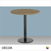 11A1 Tiffany Poseur Table with a Round Base &amp; Column in Black Powder Coated Steel - With Round &amp; Square 30mm Thick Laminate Tops in a Range of Sizes &amp; Finishes - Décor for Business