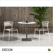 11A1 Décor Select - Lisa Filo Stackable Dining Chair with a Nautical Rope Seat &amp; Backrest, For Indoor and Outdoor Use - In Designer Colours - Décor for Home &amp; Business