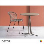 Bristol Round Table with Laminate Top, 2 Sizes - In Designer Neutral Tones - Décor for Business