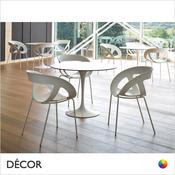 1 B Moema Stackable Dining Chair with Powder Coated Steel Legs, Technopolymer - In Designer Colours &amp; Neutral Tones - Décor for Business