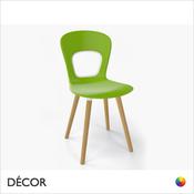 11A1 Blog Dining Chair with a Two-Tone Technopolymer Shell &amp; Wooden Legs - In Designer Colours &amp; Neutral Tones - Décor for Business