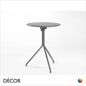 11A1 Lol Plus Round Flip-Top Dining Table with a Powder Coated Steel Top &amp; Frame for Indoor and Outdoor Use - In Designer Neutral Tones - Décor for Business