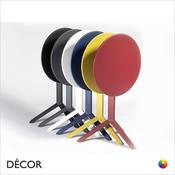 111 Arket Plus Round Flip-Top Dining Table with a Powder Coated Steel Top &amp; Frame for Indoor and Outdoor Use - In Designer Neutral Tones - Décor for Business