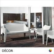 Coccolona Stackable Technopolymer Sofa - In Designer Neutral Tones - Décor for Business