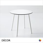 1 B Stefano Designer Dining Table with a Round, Square or Rectangular Top &amp; Technopolymer Legs, for Indoor and Outdoor Use - In Designer Neutral Tones - Décor for Business
