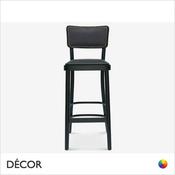 11 Brussels Studded Bar Stool with an Upholstered Seat and Backrest, Bar &amp; Counter Height - In Designer Fabrics &amp; Wood Finishes - Décor for Business