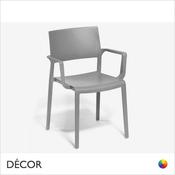 Lilibut Stackable Dining Chair with Armrests, Technopolymer - In Designer Colours &amp; Neutral Tones - Décor for Business