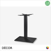 1 Mauro Rectangular Table Base - In Black Powder Coated Steel, Indoor &amp; Outdoor Use - Décor for Business