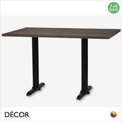 1 Zeno Black Twin Table Base - Add Rectangular Laminate Top in a Range of Designer Finishes - Décor for Business image