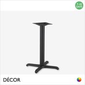 1 Zeno Small Black Dining Table Base for Maximum Top 700mm- In Black Powder Coated Steel, Indoor &amp; Outdoor Use - Décor for Business image