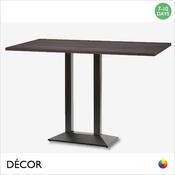 1 Mauro Black Twin Rectangular Poseur Table Base - Add Rectangular Laminate Top in a Range of Designer Finishes - Décor for Business image