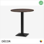 1 Mauro Black Square Poseur Table Base - Add a Round Laminate Top in a Range of Designer Finishes - Décor for Business image