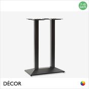 1 Mauro Twin Rectangular Poseur Table Base - In Black Powder Coated Steel, Indoor &amp; Outdoor Use - Décor for Business image