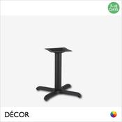 Zeno Small Black Coffee Table Base for Maximum Ø700mm &amp; 700mm x 700mm Tops - In Black Powder Coated Steel, Indoor &amp; Outdoor Use - Décor for Business