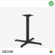 1 Zeno Medium Black Dining Table Base for Maximum Ø900mm &amp; 900mm x 900mm Tops - In Black Powder Coated Steel, Indoor &amp; Outdoor Use - Décor for Business image