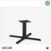 1 Zeno Large Black Coffee Table Base for Maximum Ø1200mm &amp; 1200mm x 1200mm Tops - In Black Powder Coated Steel, Indoor &amp; Outdoor Use - Décor for Business
