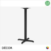1 Zeno Medium Black Poseur Table Base for Maximum Ø800mm &amp; 800mm x 800mm Tops - In Black Powder Coated Steel, Indoor &amp; Outdoor Use - Décor for Business image