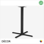 1 Zeno Large Black Poseur Table Base for Maximum Ø900mm &amp; 900mm x 900mm Tops - In Black Powder Coated Steel, Indoor &amp; Outdoor Use - Décor for Business image