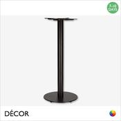 1 Mirco Small Black Round Poseur Table Base for Maximum Tops Ø800mm &amp; 700mm x 700mm- In Black Powder Coated Steel, Indoor &amp; Outdoor Use - Décor for Business